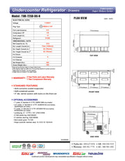 Turbo Air TUR-72SD-D6-N 72 1/4" W Undercounter Refrigerator w/ 2 Sections & 6 Drawers - Donut-Equipment.com