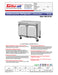 Turbo Air MUR-34S-N6 M3 Series 34" Shallow Depth Undercounter Refrigerator w/ 1 Section & 1 Solid Door - Donut-Equipment.com