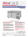 Turbo Air JUF-67D-N J Series 67" Extra Deep Undercounter Freezer w/ 2 Drawers & Side Mounted Compressor - Donut-Equipment.com