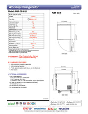 Turbo Air PWR-28-N 27 1/2" Worktop Refrigerator w/ 1 Section - Donut-Equipment.com