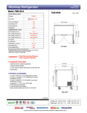 Turbo Air PWR-60-N 60 1/4" Worktop Refrigerator w/ 2 Sections, 2 Solid Doors - Donut-Equipment.com