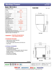 Turbo Air PWF-28-N 27 1/2" Worktop Freezer w/ 1 Section, 1 Solid Door - Donut-Equipment.com
