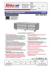 Turbo Air PRCBE-96R-N 96" PRO Series Chef Base w/ (4) Drawers - 115v - Donut-Equipment.com