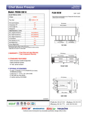 Turbo Air PRCBE-96F-N 96" PRO Series Chef Base Freezer w/ (4) Drawers – 115v - Donut-Equipment.com