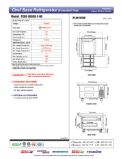 Turbo Air TCBE-36SDR-E-N6 41 5/8" Super Deluxe Chef Base w/ (2) Drawers - 115v - Donut-Equipment.com