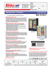 Turbo Air TGF-47SD-N 51 1/8" White Super Deluxe Two Section Display Freezer – (2) Swing Doors, LED Interior, 115v - Donut-Equipment.com