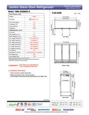Turbo Air TJMR-85SDB-N 97 1/2" Black Super Deluxe Three Section Glass Door Merchandiser – (3) Swing Doors, 115v - Donut-Equipment.com