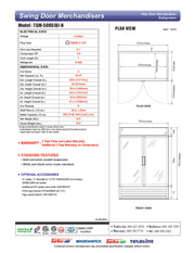 Turbo Air TGM-50RS-N 56" Two Section Glass Door Merchandiser - (2) Left/Right Hinge Doors, White, 115v - Donut-Equipment.com