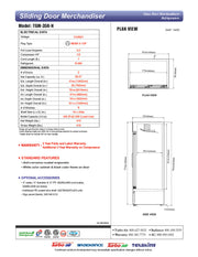 Turbo Air TGM-35R-N 41" Series Two Section Glass Door Merchandiser - (2) Sliding Doors, White, 115v - Donut-Equipment.com