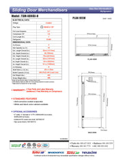Turbo Air TGM-48RB-N 56" Series Two Section Glass Door Merchandiser - (2) Sliding Doors, Black, 115v - Donut-Equipment.com