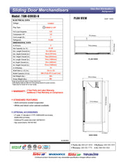 Turbo Air TGM-69RB-N 78" Black Three Section Glass Door Merchandiser Refrigerator – (3) Swing Doors, LED Lighting, 115v - Donut-Equipment.com