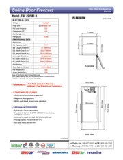 Turbo Air TGF-23FB-N 27" One Section Display Freezer w/ Swing Door - Bottom Mount Compressor, Black, 115v - Donut-Equipment.com