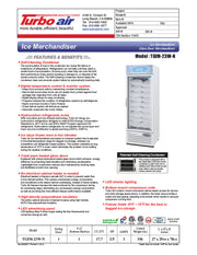Turbo Air TGIM-23W-N 27" Indoor Ice Merchandiser w/ Bottom Mount Compressor - Glass Door, 115v - Donut-Equipment.com