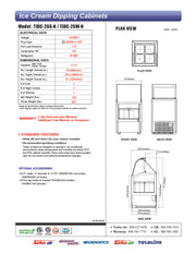 Turbo Air TIDC-26W-N 26" Stand Alone Ice Cream Freezer w/ 4 Tub Capacity - White, 115v - Donut-Equipment.com