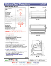 Turbo Air TOM-75SB-SP-N 75 3/4" Black Horizontal Open Air Cooler w/ (3) Levels, Stainless Steel Interior – Slim Line, 115v - Donut-Equipment.com