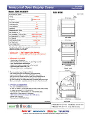 Turbo Air TOM-30LB-N 28" Horizontal Open Air Cooler w/ (2) Levels – Low Profile, Black Exterior, 115v - Donut-Equipment.com