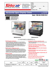 Turbo Air TOM-48L-UF-W-3S-N 46 3/4" White Low Profile Horizontal Open Air Cooler w/ (3) Levels – Ultra Front Merchandiser, 115v - Donut-Equipment.com