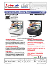 Turbo Air TOM-48L-UFD-W-3S-N 46 3/4" White Low Profile Horizontal Open Air Cooler w/ (3) Levels – Ultra Front Deluxe Merchandiser, 115v - Donut-Equipment.com