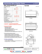 Turbo Air TOM-60L-UFD-W-1S-N 58 3/4" White Low Profile Horizontal Open Air Cooler w/ (1) Level – Ultra Front Deluxe Merchandiser, 115v - Donut-Equipment.com