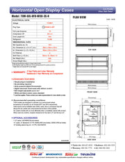 Turbo Air TOM-60L-UFD-W-3S-N 58 3/4"  White Low Profile Horizontal Open Air Cooler w/ (3) Levels – Ultra Front Deluxe Merchandiser, 115v - Donut-Equipment.com