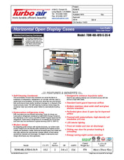 Turbo Air TOM-48L-UFD-S-3S-N 46 3/4" Stainless Steel Low Profile Horizontal Open Air Cooler w/ (3) Levels – Ultra Front Deluxe Merchandiser, 115v - Donut-Equipment.com