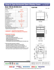 Turbo Air TOM-36L-UFD-W-2SI-N 35 7/8" Drop-In Horizontal Open Air Cooler w/ (2) Levels – White Exterior, 115v - Donut-Equipment.com