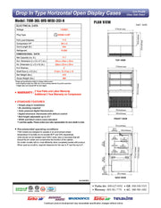 Turbo Air TOM-36L-UFD-W-3SI-N 36" Drop-In Horizontal Open Air Cooler w/ (3) Levels – White Exterior, 115v - Donut-Equipment.com