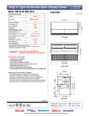 Turbo Air TOM-72L-UF-W-2SI-N 71 7/8" Drop-In Horizontal Open Air Cooler w/ (2) Levels – White Exterior, 220v/1ph - Donut-Equipment.com