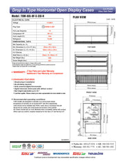 Turbo Air TOM-60L-UF-S-3SI-N 60" Stainless Steel Drop-In Refrigerated Open Display Case Merchandiser w/ (3) Levels, 115v - Donut-Equipment.com