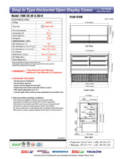 Turbo Air TOM-72L-UF-S-3S-N 71" Stainless Steel Horizontal Refrigerated Open Curtain Merchandiser w/ (4) Levels, 220v/1ph - Donut-Equipment.com