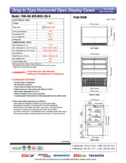 Turbo Air TOM-48L-UFD-W-3SI-N 48" Drop-In Horizontal Open Air Cooler w/ (3) Levels – White Exterior, 115v - Donut-Equipment.com