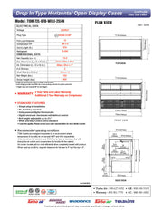 Turbo Air TOM-72L-UFD-W-2SI-N 72" Drop-In Horizontal Open Air Cooler w/ (2) Levels – White Exterior, 220v/1ph - Donut-Equipment.com