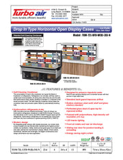 Turbo Air TOM-72L-UFD-W-3SI-N 72" Drop-In Horizontal Open Air Cooler w/ (3) Levels – White Exterior, 220v/1ph - Donut-Equipment.com