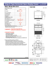 Turbo Air TOM-36L-UFD-S-2SI-N 36" Drop-In Horizontal Open Air Cooler w/ (2) Levels – Stainless Steel Exterior, 115v - Donut-Equipment.com