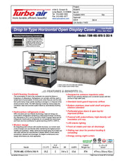 Turbo Air TOM-48L-UFD-S-3SI-N 48" Drop-In Horizontal Open Air Cooler w/ (3) Levels – Stainless Steel Exterior, 115v - Donut-Equipment.com