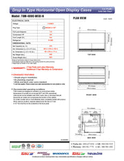 Turbo Air TOM-48UC-W-N 48 1/4" Horizontal Open Air Cooler w/ (1) Level – White Exterior, 115v - Donut-Equipment.com