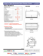 Turbo Air TOM-60UC-S-N 60 1/4" Drop-In Horizontal Open Air Cooler w/ (1) Level – Stainless Steel Exterior, 115v - Donut-Equipment.com