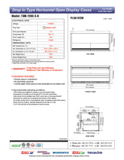 Turbo Air TOM-72UC-S-N 72 1/4" Drop-In Horizontal Open Air Cooler w/ (1) Level – Stainless Steel Exterior, 115v - Donut-Equipment.com