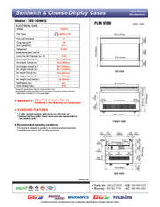 Turbo Air TOS-50NN-S 50 1/4" Stainless Steel Horizontal Open Display Merchandiser / Air Curtain Sandwich and Cheese Display Case – 1 Level, 115v - Donut-Equipment.com