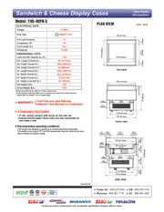 Turbo Air TOS-40PN-S 40" Stainless Steel Horizontal Open Display Merchandiser / Air Curtain Sandwich and Cheese Display Case – 1 Level, 115v - Donut-Equipment.com