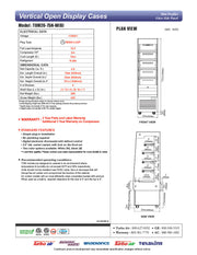 Turbo Air TOM20-75N-W 19 5/8" White Vertical Open Air Cooler – 5 Levels, 115v - Donut-Equipment.com