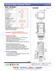 Turbo Air TOM-36DXS-N 36" Stainless Steel Extra Deep Vertical Open Display Case with (5) Levels, 115v - Donut-Equipment.com