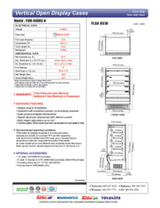 Turbo Air TOM-48DXS-N 48" Stainless Steel Extra Deep Vertical Open Display Case with (5) Levels, 115v - Donut-Equipment.com