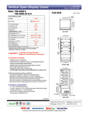 Turbo Air TOM-36DXB-SP-N 36" Black Extra Deep Vertical Open Air Cooler w/ Solid Side Panels, (5) Levels, 115v - Donut-Equipment.com