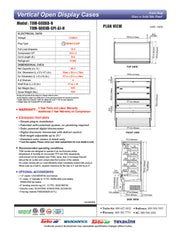 Turbo Air TOM-60DXB-SP-N 60" Black Extra Deep Vertical Open Air Cooler w/ Solid Side Panels, (5) Levels, 115v - Donut-Equipment.com
