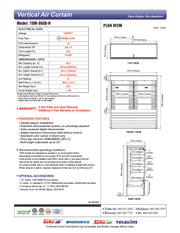 Turbo Air TOM-96EB-N 93" Black Vertical Open Air Cooler w/ (5) Levels, 220v/1ph - Donut-Equipment.com