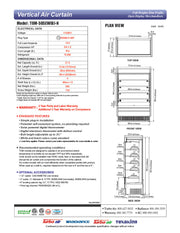Turbo Air TOM-50SEW-N 51 5/8" White Narrow Depth Vertical Open Air Cooler / Air Curtain Display Case with (5) Levels, 115v - Donut-Equipment.com