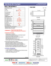 Turbo Air TOM-60SEW-N 64" White Narrow Depth Vertical Open Air Cooler / Air Curtain Display Case with (5) Levels, 115v - Donut-Equipment.com