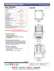Turbo Air TIOM-36SS-N 39 3/8" Stainless Steel Vertical Island Open Air Cooler with (4) Levels, 220v/1ph - Donut-Equipment.com