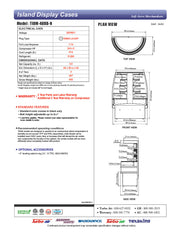 Turbo Air TIOM-48RB-N 48" Black Half-Round Island Open Air Cooler Display Case with (4) Levels, 220v/1ph - Donut-Equipment.com